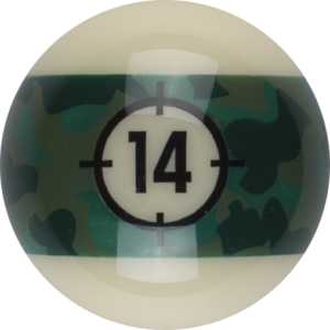 Aramith Camouflage Replacement Ball – #14 | Golden Break Billiards